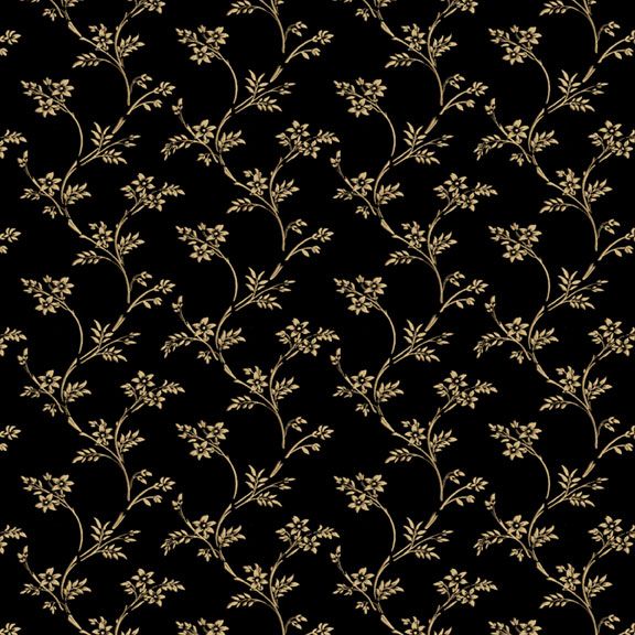 Elegant Estate Collection Flower Vine Black by Judie Rothermel