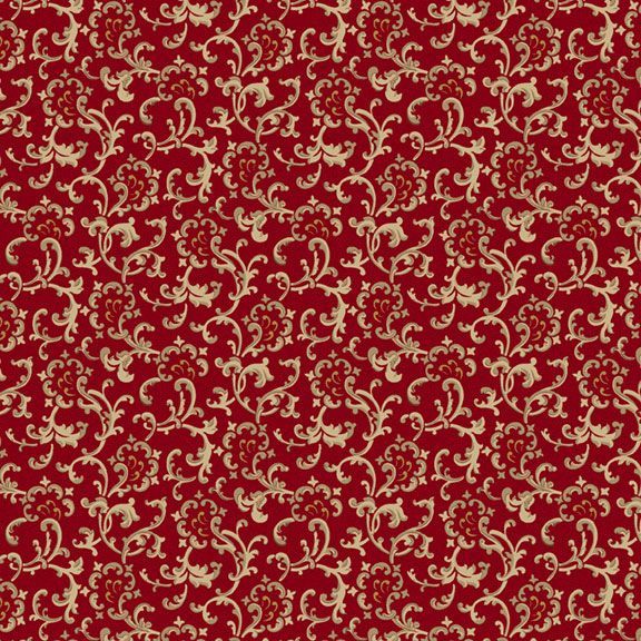 Elegant Estate Collection Scroll Red by Judie Rothermel