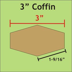 Coffin 3 Inch Paper Pieces