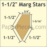 Marg Stars Paper Piece Shapes