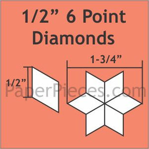 6-Point Diamond English Paper Pieces