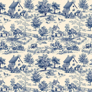 Toile de Jouy Blue by Devonstone Collections