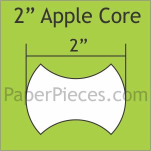 Apple Core 2 inch English Paper Pieces