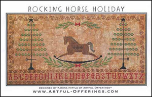 Rocking Horse Holiday Cross Stitch Pattern by Artful Offerings