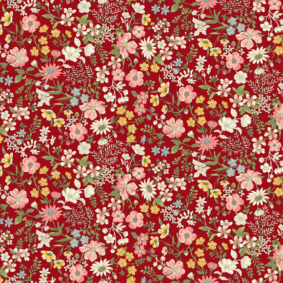 Collectable Calicos by Laura Berringer Red June Calico Flowers