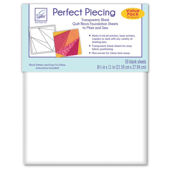 Perfect Piecing 50ct Foundation Sheets by June Tailor