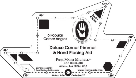 Deluxe Corner Trimer acrylic ruler from Marti Michell