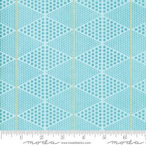 Day In Paris Teal Diamond Metallic Accents by Zen Chic BOLT END 4 Yards + 26 Inches