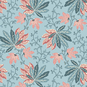 Bannard Hills by Michelle Yeo Lt Teal Fan Floral