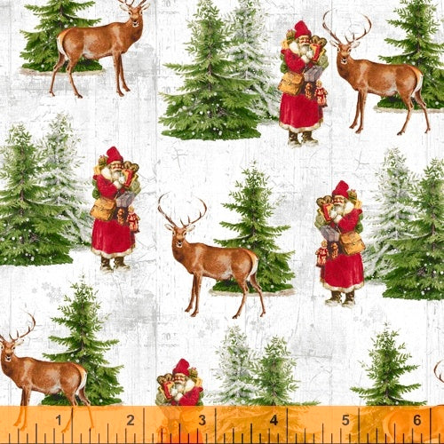 Comfort And Joy Santa Reindeer for Windham Fabrics