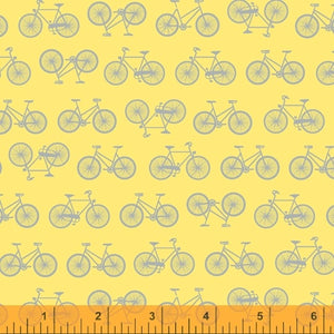 Enjoy the Ride Bike on Yellow from Windham Fabrics