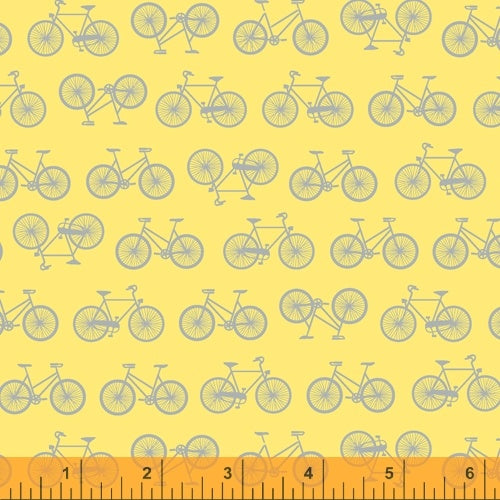 Enjoy the Ride Bike on Yellow from Windham Fabrics