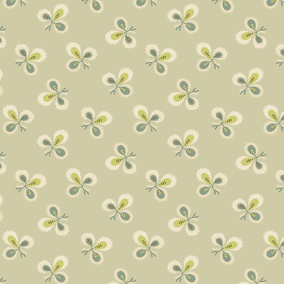 Lady Tulip by Laundry Basket Quilts French Beige Cloverleaf