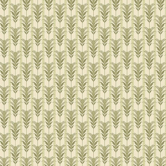 Spiced Cider by Andover Fabrics Green Wheat Stripe