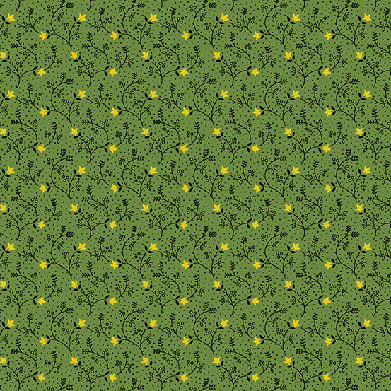 Baltimore Album from Andover Fabrics Green Tulip Vine