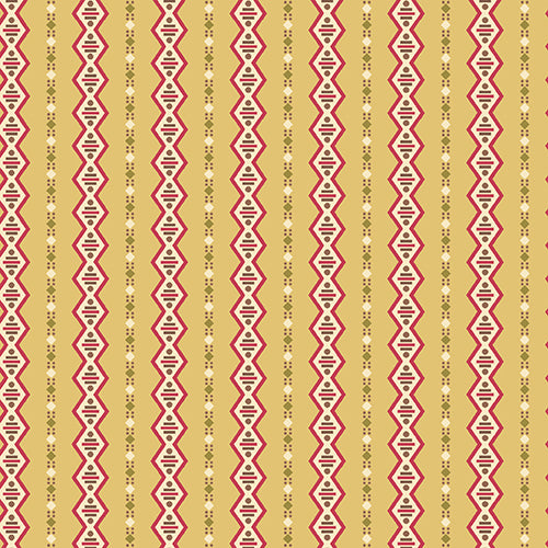 Cloverdale Gold Geometric Stripe by Di Ford Hall
