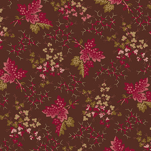 Anne's English Garden Burgundy Falling Leaves by Di Ford Hall