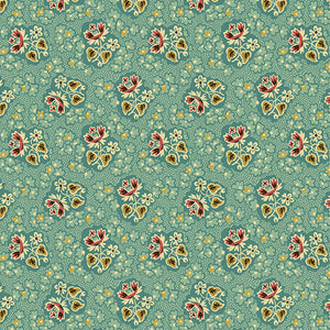 Oak Alley by Di Ford-Hall Floral Sprigs Turquoise