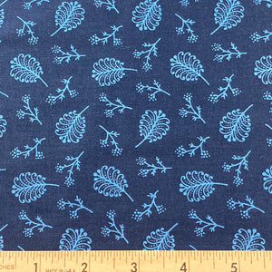 Rhapsody In Blue by Mary Koval Fan Leaf