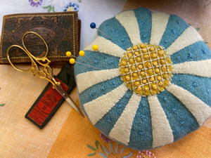 Daisy Wool Pin Cushion Kit or Pattern by Finch & Leigh
