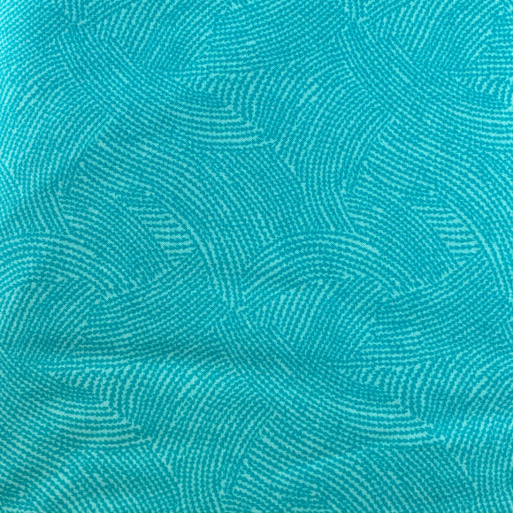 Wound Up from Andover Fabrics Turquoise BOLT END 2 Yards + 22 Inches