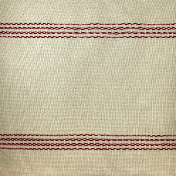 Cotton Toweling from Moda Cream with Rouge Stripe