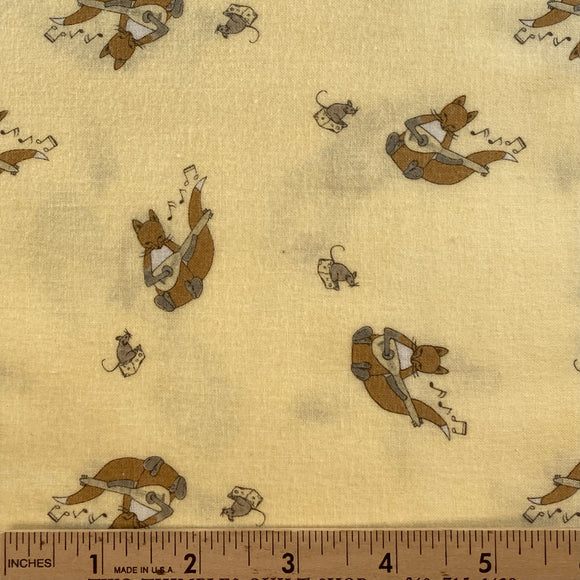 Hushabye Hollow by Lydia Nelson Brushed Cotton Twinkle Cat