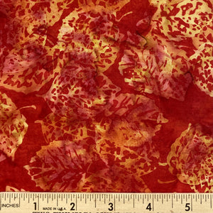 Bali Leaves Flame from Hoffman Fabrics