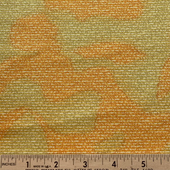 Colonies Cheddar & Poison Green by Nancy Gere Ombre Mottled Stripe