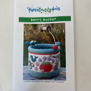 Berry Bucket Wool Applique pattern plus by Under the Garden Moon Designs