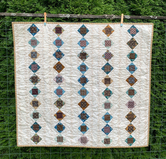 Blue & Brown Small Quilt Kit