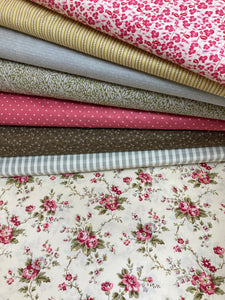Apple Blossom Coordinated Stack of 8 Fabrics