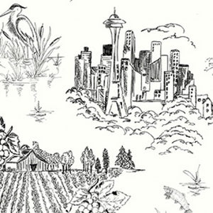 Pacific Northwest Black Toile from Clothworks